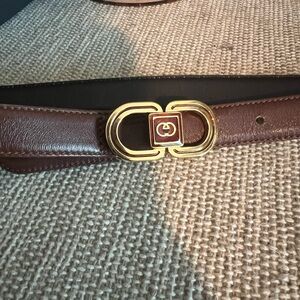 Vintage Gucci brown leather belt 75/30 small